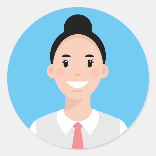 Beruflicher Avatar Classic-Round-Aufkleber Runder Aufkleber (Vorderseite)