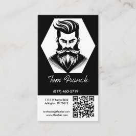 Beruflicher Barber Shop Black&White Loyalty und Visitenkarte