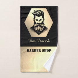 Beruflicher Barbershop Schwarz & Gold Barberhandtu Handtuch