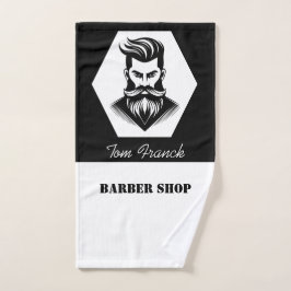 Beruflicher Barbershop Schwarz-Weiß Barberhandtuch Handtuch