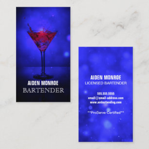 Beruflicher Barkeeper Visitenkarte