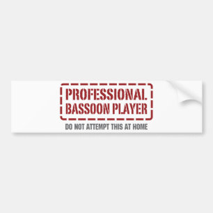 Beruflicher Bassoon-Spieler Autoaufkleber