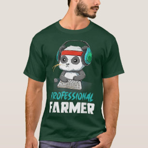 Beruflicher Bauer Panda Gamer Gaming Video Game T-Shirt