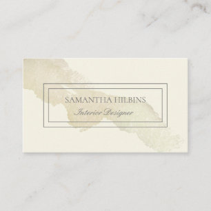Beruflicher Beigefarbener Innendesigner Visitenkarte