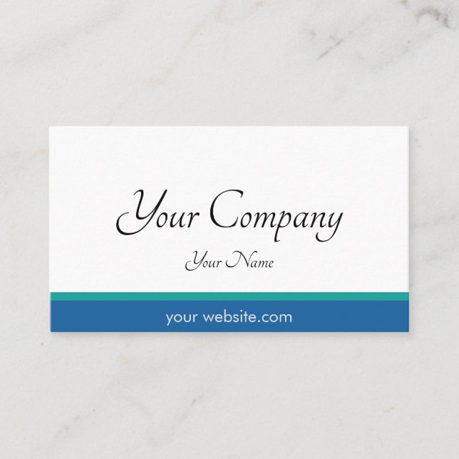 Beruflicher Blauer Mindestwert Visitenkarte (Vorderseite)