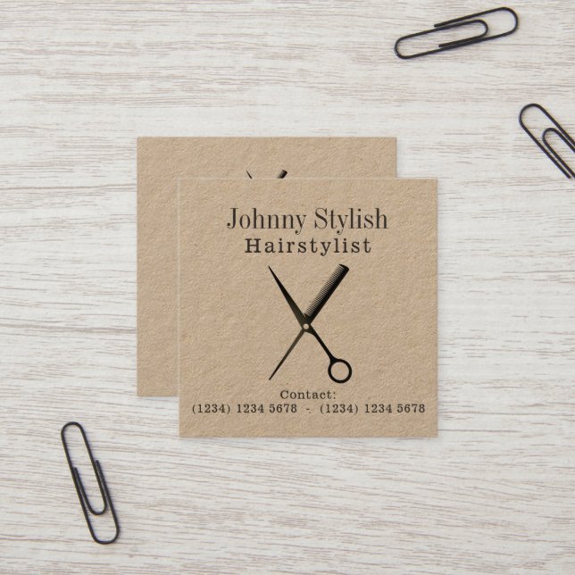 Beruflicher Blick der modernen Eleganz Quadratische Visitenkarte (Vorderseite/Rückseite Beispiel)