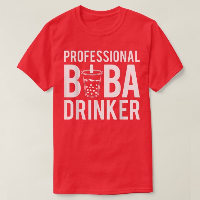Beruflicher Boba Drinker Bubble Tea 1570 T-Shirt (Design vorne)