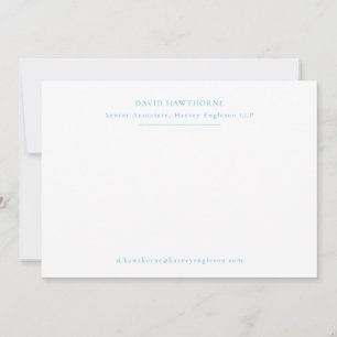 Beruflicher Business Simple Sapphire Blue Hinweis Mitteilungskarte