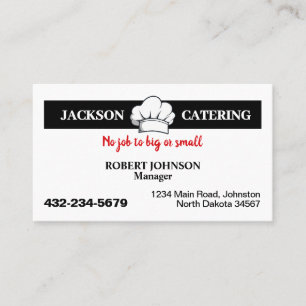 Beruflicher Catering Visitenkarte