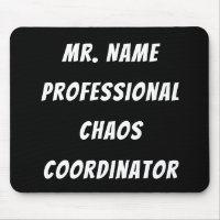 Beruflicher Chaos-Koordinator mit/ Name