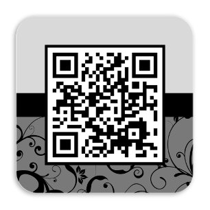 beruflicher Code des Damastes QR Quadratische Visitenkarte