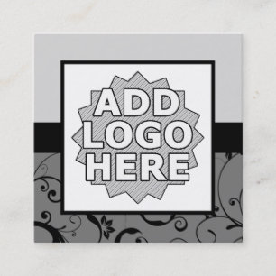 beruflicher Damast addieren Ihr eigenes Logo Quadratische Visitenkarte