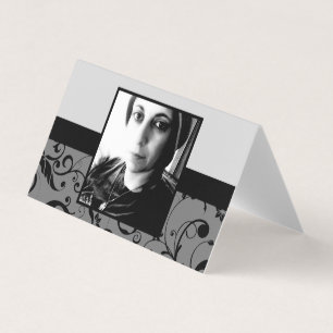 beruflicher Damast gefaltete Erinnerungskarte