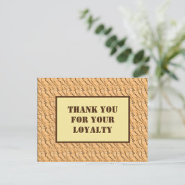 Beruflicher Dank für Ihr Loyalty Business Postkarte