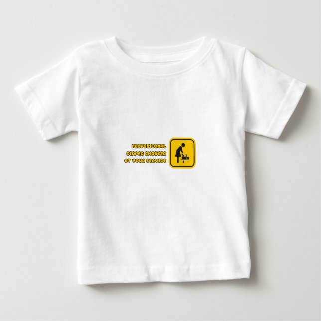 BERUFLICHER DIAPER-ÄNDERER BABY T-SHIRT (Vorderseite)