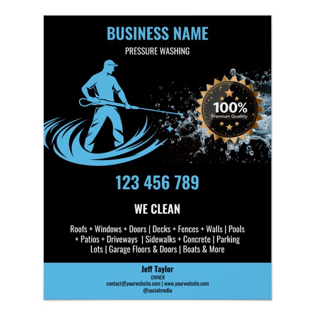 Beruflicher Druck Power waschen (Vorderseite)