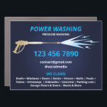 Beruflicher Druck Power waschen Auto Magnet<br><div class="desc">Berufliches Design der Visitenkarte - Silberdruckwaschpistole und Glitzer-Wassersprüheffekt für Ihre Druckwäscherei</div>