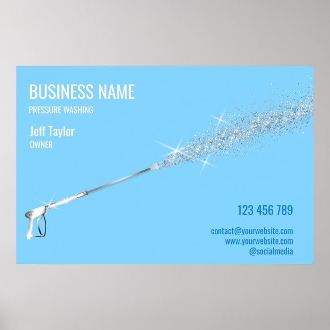 Beruflicher Druck Power waschen sauber Poster (Vorne)