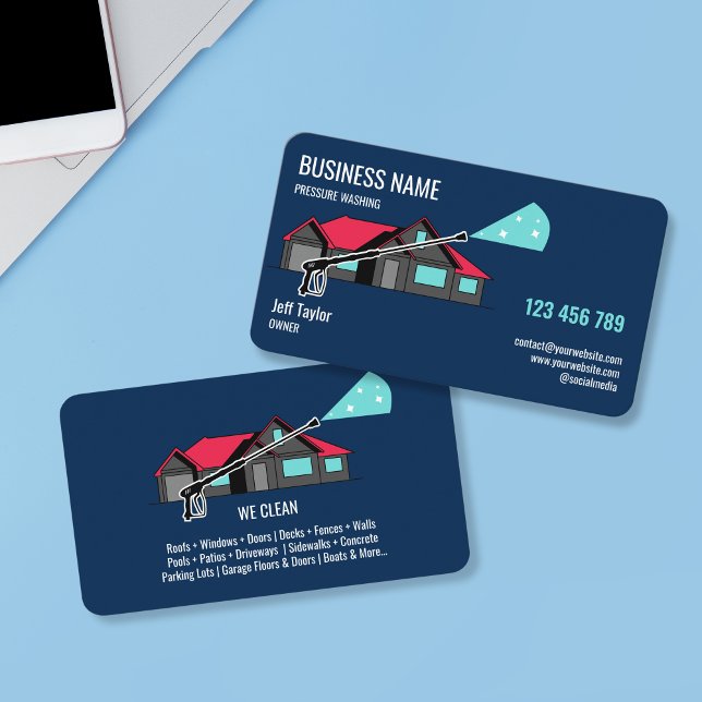 Beruflicher Druck Power waschen Waschmaschine Visitenkarte (Von Creator hochgeladen)