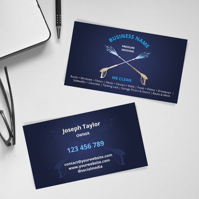 Beruflicher Druck Power waschen Waschmaschine Visitenkarte (Von Creator hochgeladen)