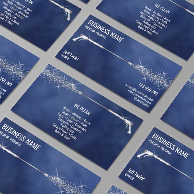 Beruflicher Druck Power waschen Waschmaschine Visitenkarte (Von Creator hochgeladen)