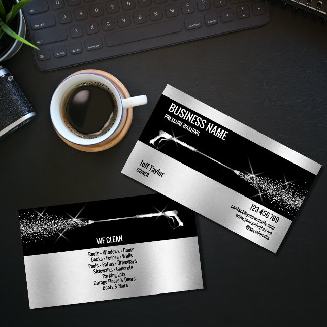 Beruflicher Druck Power waschen Waschmaschine Visitenkarte (Von Creator hochgeladen)