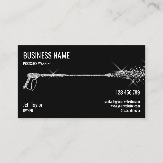 Beruflicher Druck Power waschen Waschmaschine Visitenkarte (Vorderseite)