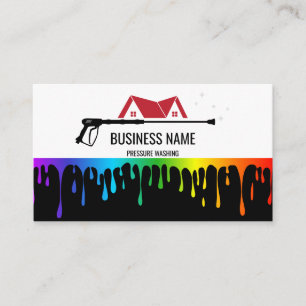 Beruflicher Druck Power waschen Waschtisch Dach Visitenkarte