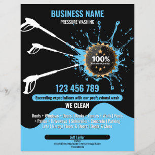 Beruflicher Druck Waschreinigung Roof Gutter Flyer