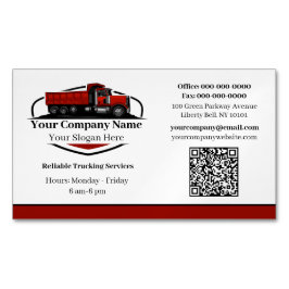 Beruflicher Dump Truck Hauling Company QR Code Magnetische Visitenkarte