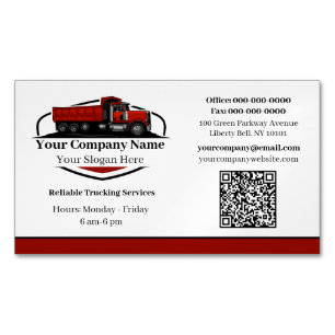 Beruflicher Dump Truck Hauling Company QR Code Magnetische Visitenkarte