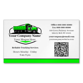 Beruflicher Dump Truck Hauling Company QR Code Magnetische Visitenkarte