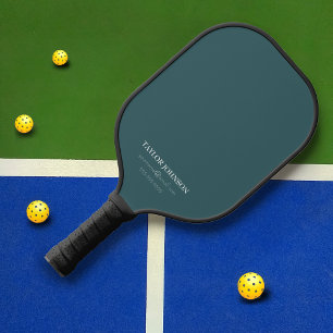 Beruflicher dunkler Aquamariner blauer Monogramm N Pickleball Schläger