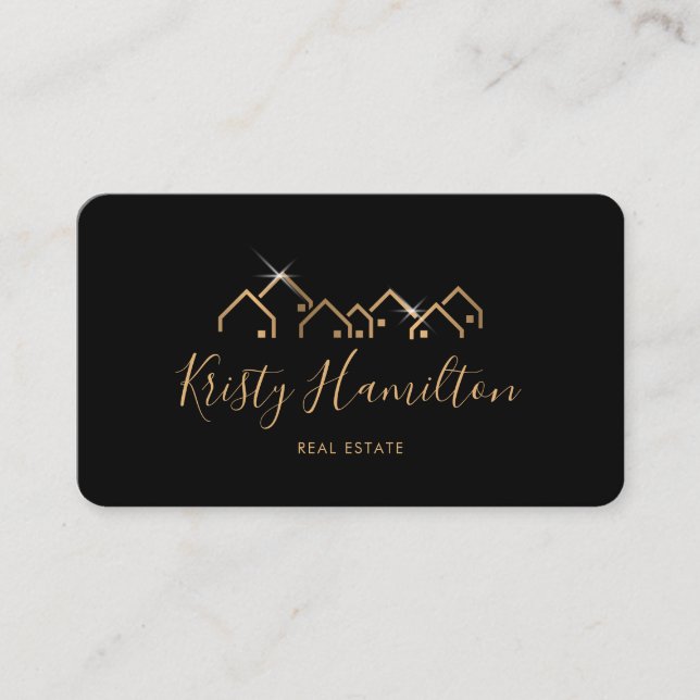 beruflicher Echtzeit-Anwesen-Realtor, um Foto-QR-C Visitenkarte (Vorderseite)