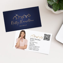 beruflicher Echtzeit-Anwesen-Realtor, um Foto-QR-C Visitenkarte