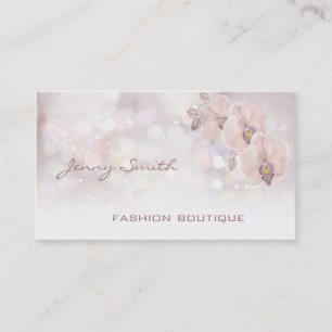 Beruflicher, eleganter Glitzer bokeid Orchid Visitenkarte