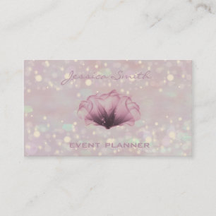 Beruflicher, eleganter Glitzer mit blühender Fassa Visitenkarte