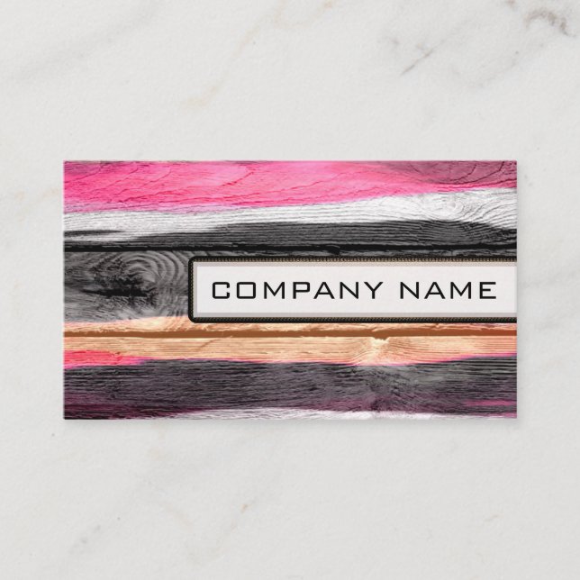 Beruflicher eleganter, moderner HolzLook #25 Visitenkarte (Vorderseite)