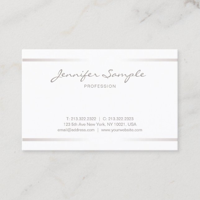 Beruflicher eleganter moderner schlichter visitenkarte (Vorderseite)