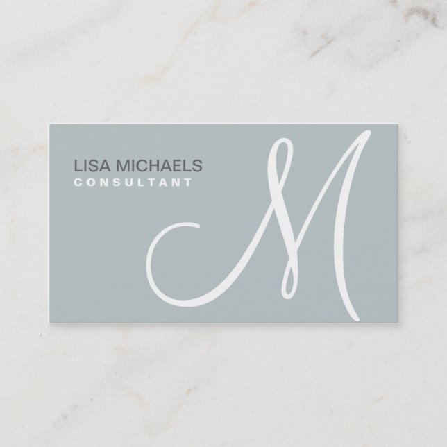 Beruflicher eleganter Monogramm-Makeup-Künstler Gr Visitenkarte (Vorderseite)