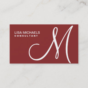 Beruflicher, eleganter Monogramm-Makeup-Künstler R Visitenkarte