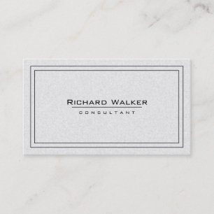Beruflicher eleganter Schlichter White Square Boar Visitenkarte