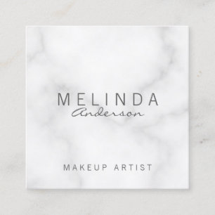 Beruflicher eleganter weißer Marmor Quadratische Visitenkarte