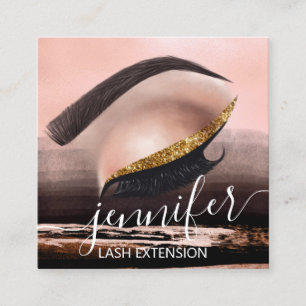 Beruflicher Eyelash Extension Makeup Artist Paint Quadratische Visitenkarte