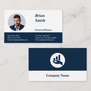 Beruflicher Finanzplaner Blue Business Card Treuekarte