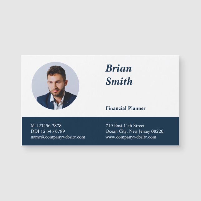 Beruflicher Finanzplaner BusinessCard-Magnet Magnetkarte (Vorderseite)