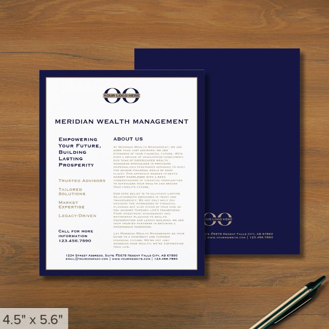 Beruflicher Flyer mit Logo (Von Creator hochgeladen)