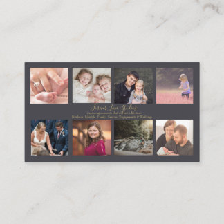 Beruflicher Fotograf dunkel - 8 Foto Design Visitenkarte