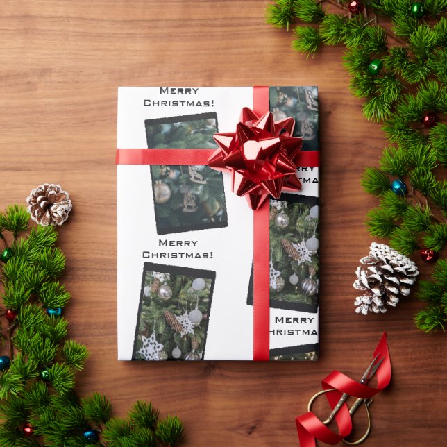Beruflicher Fotograf Frohe Weihnachten! Geschenkpapier (Feiertagsgeschenk)