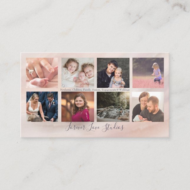 Beruflicher Fotograf Marble 2 - 8 Foto Design Visitenkarte (Vorderseite)